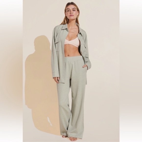 Eberjey Pants - Eberjey Luxe Stretch Cotton Wide Leg Sweatpants